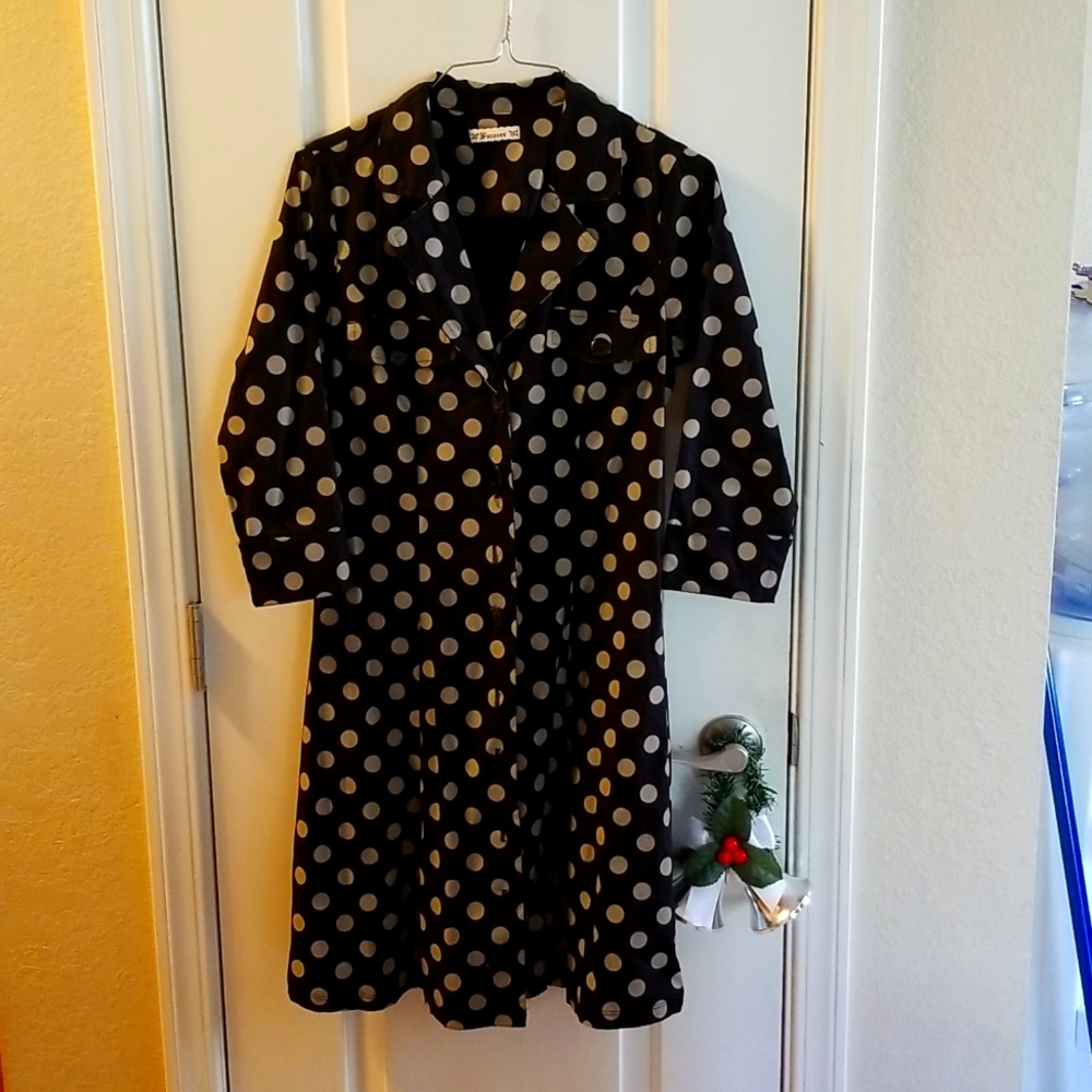 Small polka dot Dress/Lite Jacket